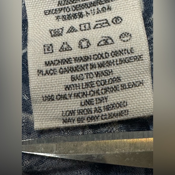 Free People Moon River Floral Peasant Top Size Medium Blue Ivory Boho Oversized - Picture 10 of 11